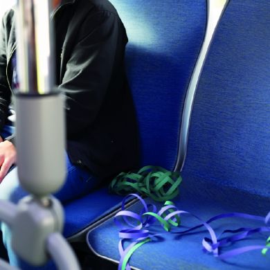 streamers on the bus seat